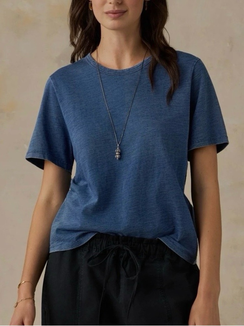 Faherty Sunwashed Recycled Cotton crewneck Tee Size Comfy Minimalist